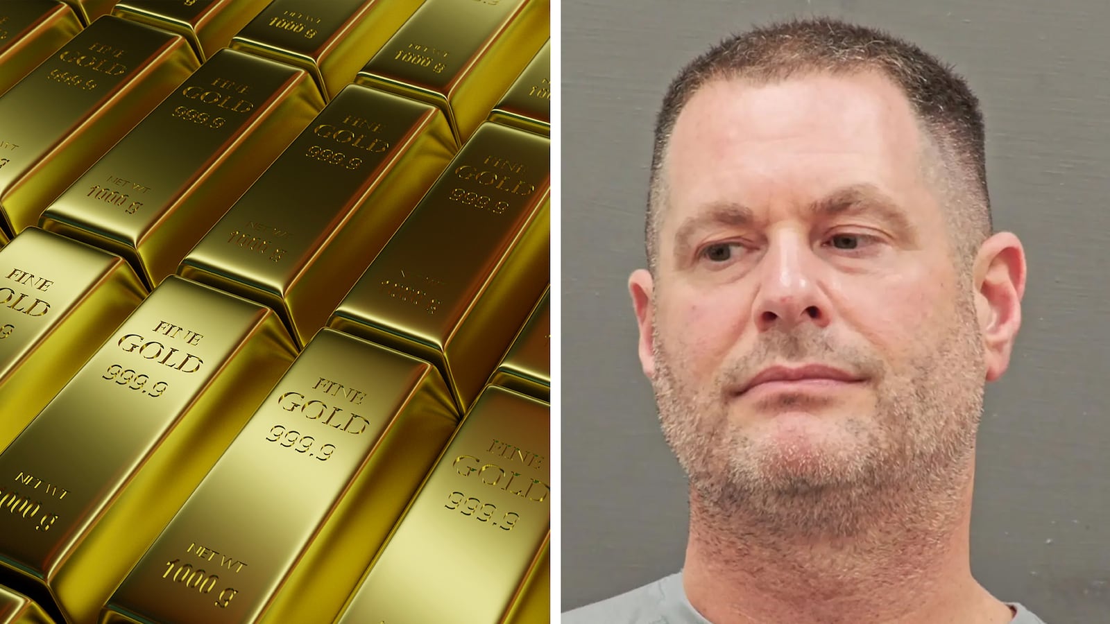 David Rush is accused of stealing over $40 million in gold bars.