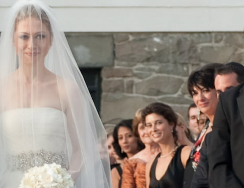 Ghislaine Maxwell at Chelsea Clinton's wedding in 2010.