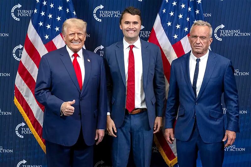 Donald Trump, Charlie Kirk, and Robert F. Kennedy Jr.