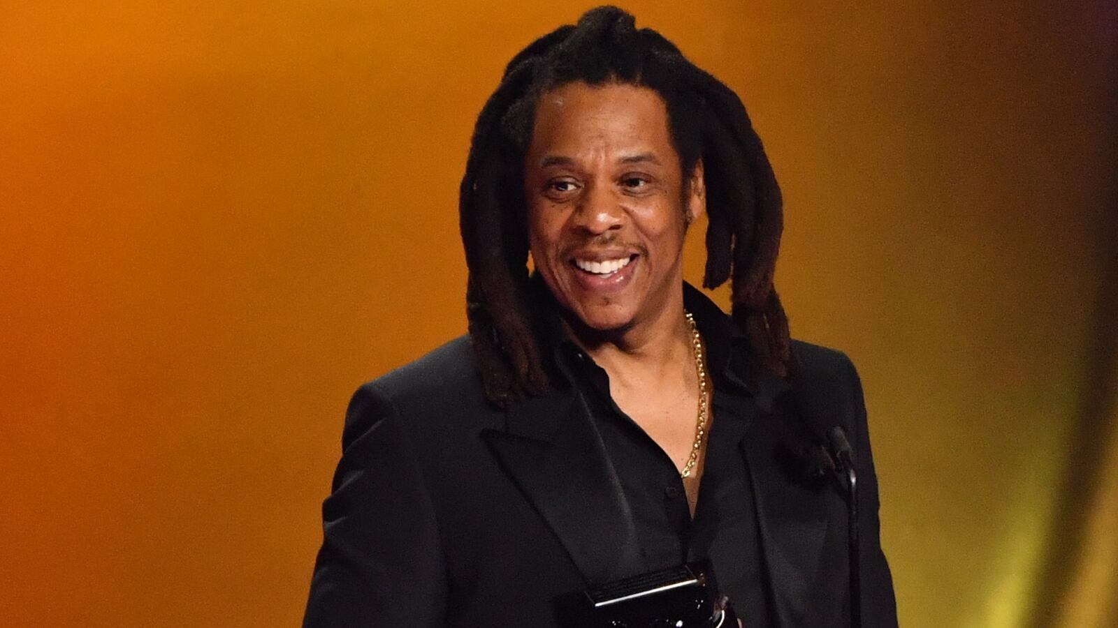 US rapper Jay-Z accepts the Dr. Dre Global Impact Award on stage during the 66th Annual Grammy Awards at the Crypto.com Arena in Los Angeles on February 4, 2024.