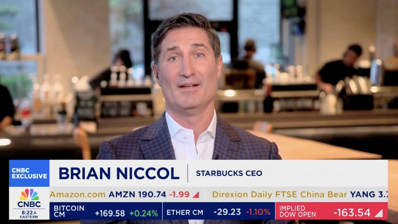 Starbucks CEO Brian Niccol says the company is “prepared” for any unrest that could break out around the 2024 presidential election.