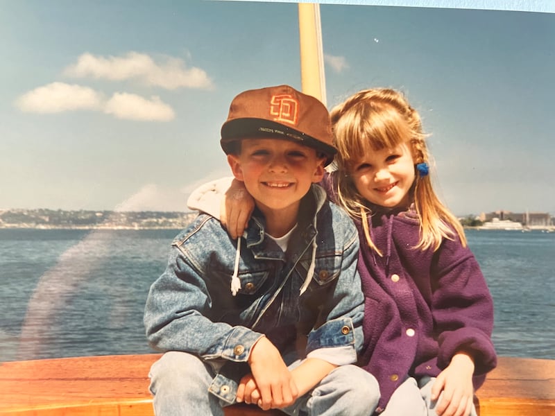 Preston and Natalie Harp as children.