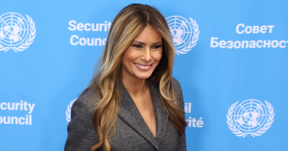 Melania Ignores Elephant in Room Thirsting for World Peace