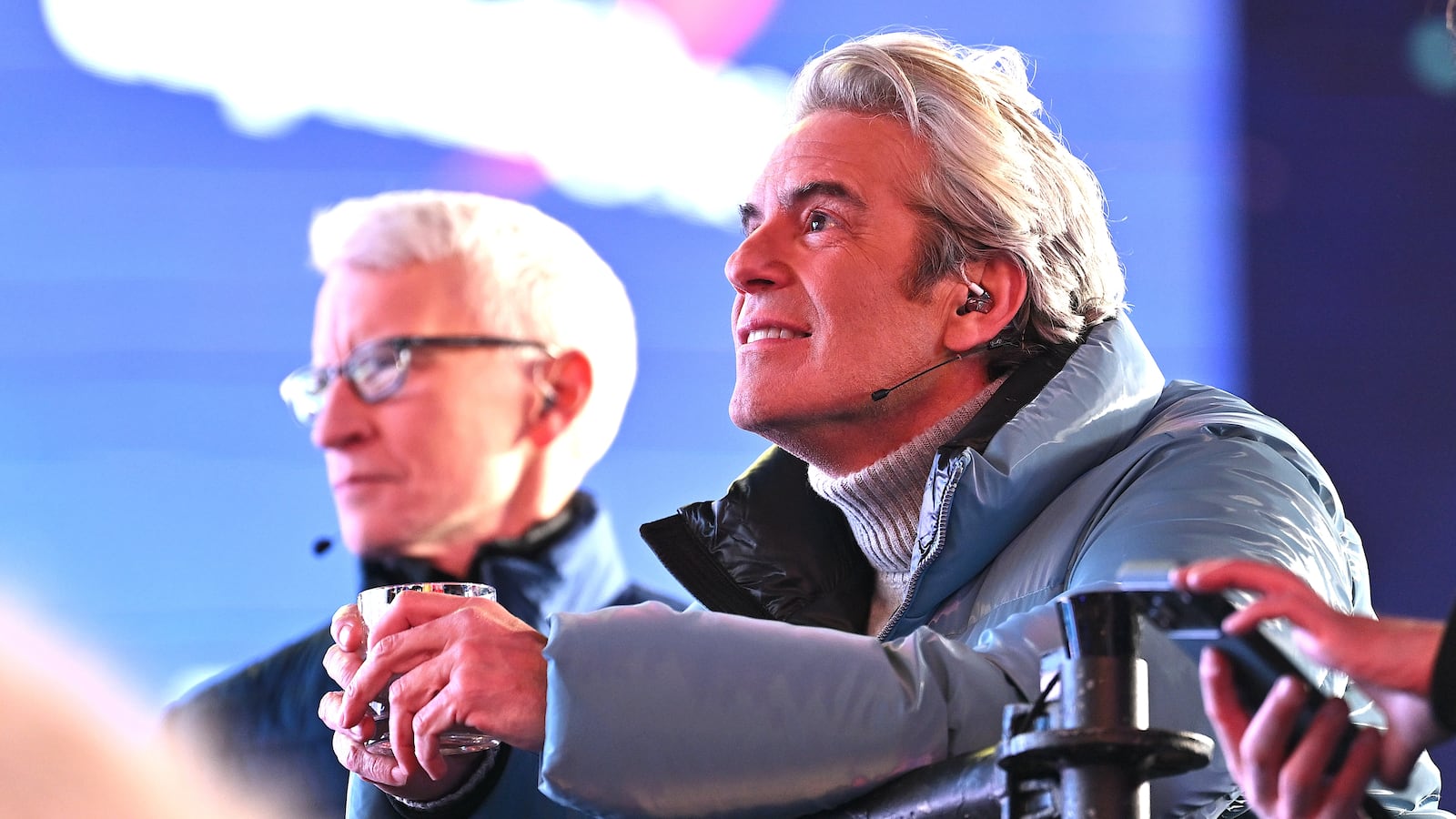 Anderson Cooper and Andy Cohen attend the Times Square New Year's Eve 2026 Celebration