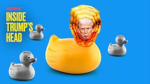 Donald Trump as a rubber duck
