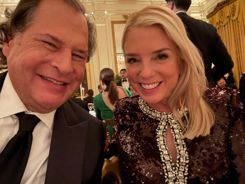 Marc Benioff and Pam Bondi