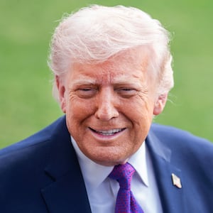 President Donald Trump speaks with reporters on the South Lawn of the White House before boarding Marine One en route to Kentucky on Wednesday, March 11, 2026. (Tom Williams/CQ-Roll Call, Inc via Getty Images)