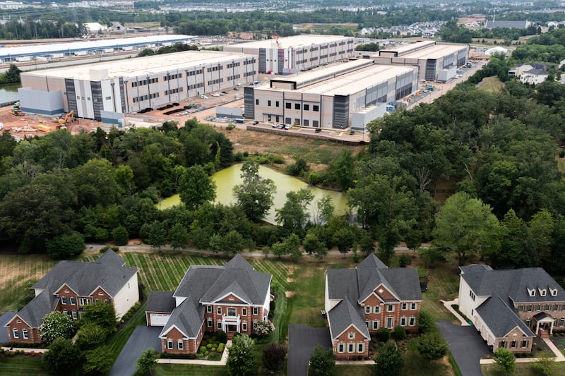 A cluster of data centers in Virginia.