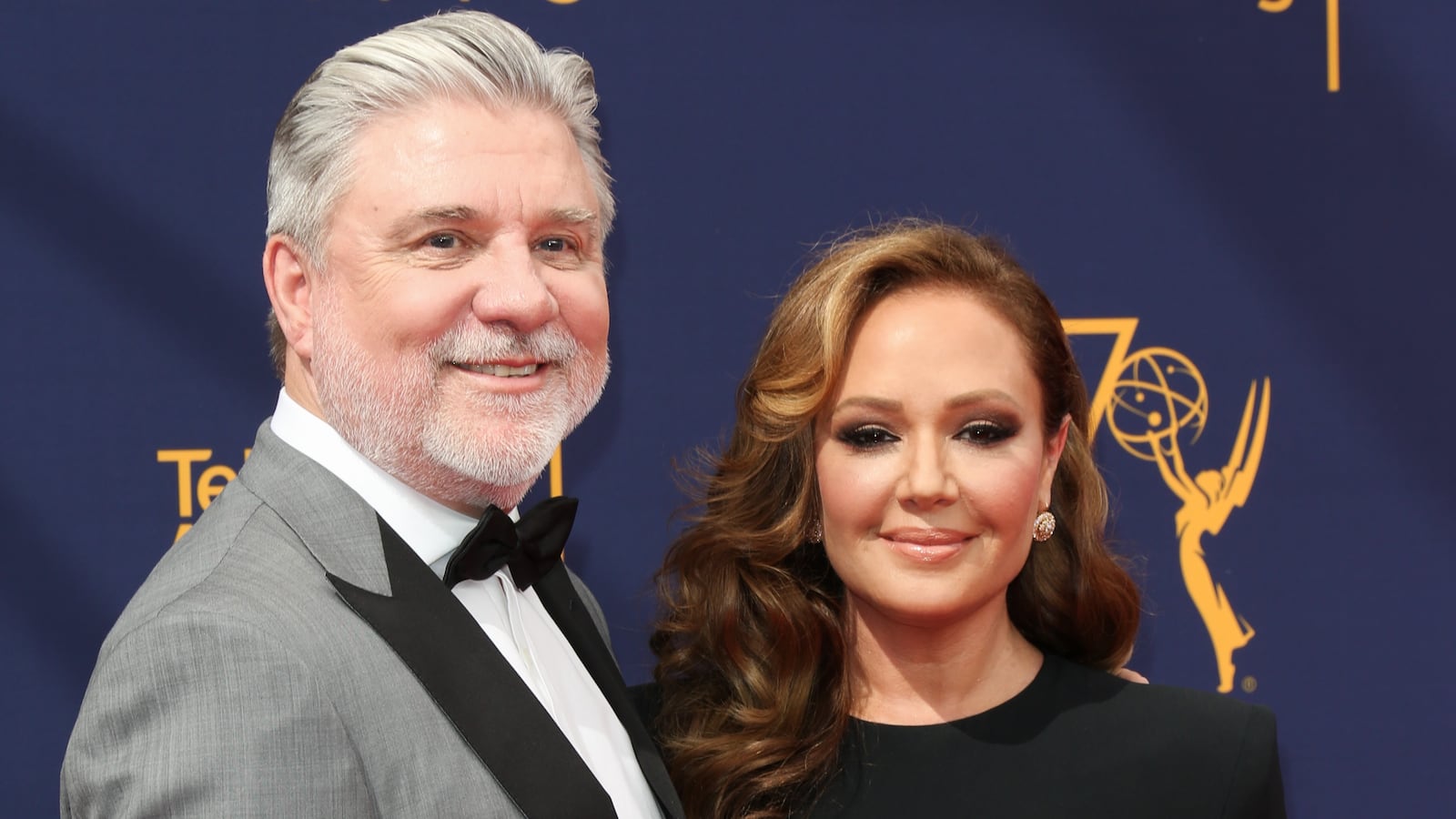 LOS ANGELES, CA - SEPTEMBER 09: TV Personality Mike Rinder (L) and Actress Leah Remini (R) attend the 2018 Creative Arts Emmy Awards - Day 2 at the Microsoft Theater on September 9, 2018 in Los Angeles, California. (Photo by Paul Archuleta/FilmMagic)