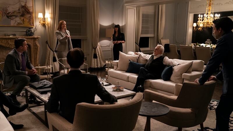 Matthew Macfayden, Sarah Snook, Brian Cox, and Kieran Culkin in Succesion.