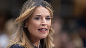 Savannah Guthrie on the Today Show plaza.