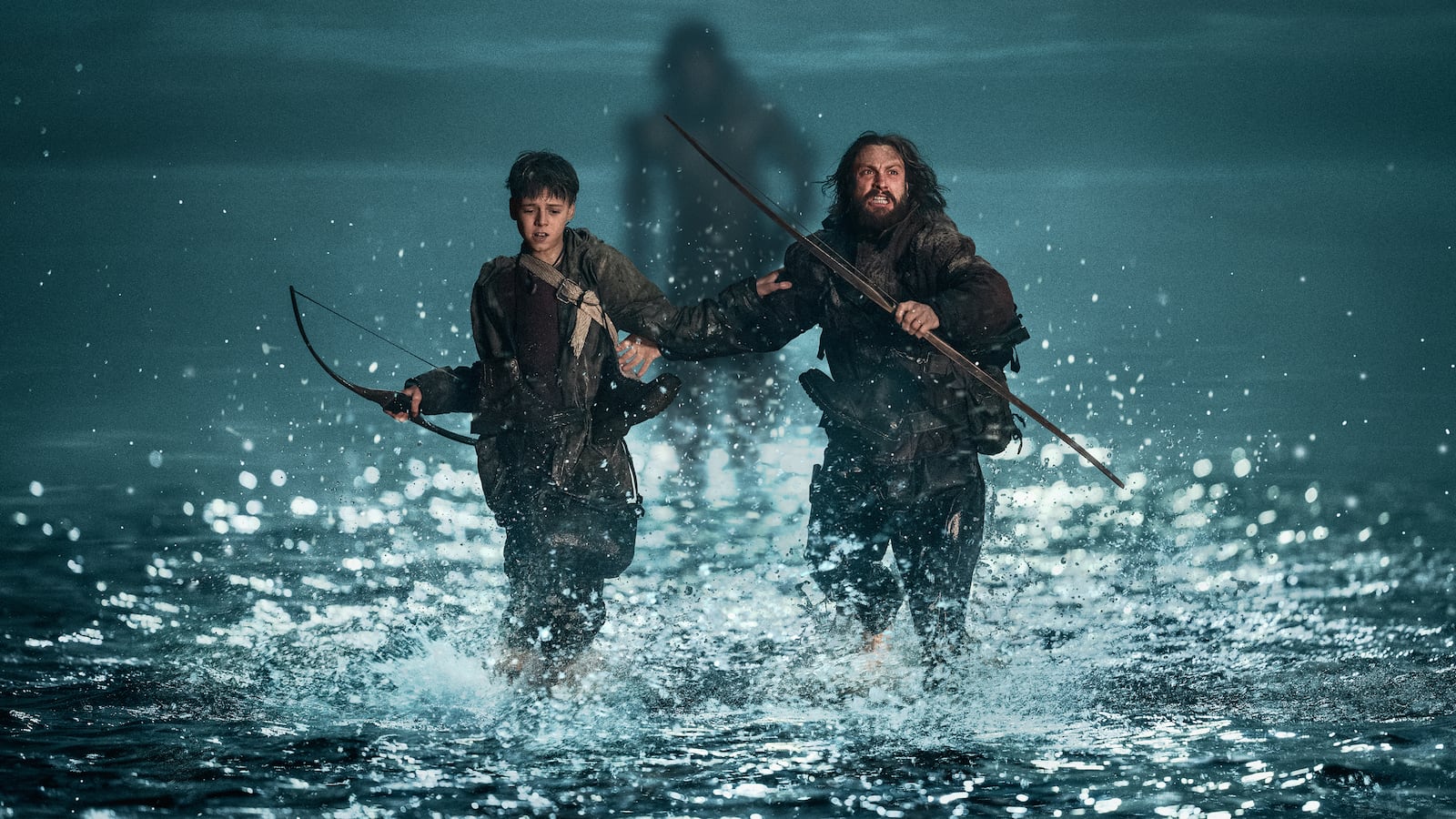 Aaron Taylor-Johnson and Alfie Williams in 28 Years Later.