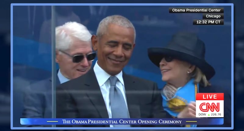 Jimmy Kimmel Live!, CNN clip of Bill Clinton, Barack Obama, Hillary Clinton reacting to Michelle's speech.