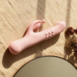 purchase sex toys Lovehoney Velvet Dream Rechargeable Liquid Silicone Vibrating Dildo 7 Inch main image 1