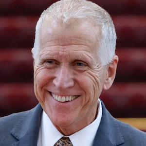U.S. Senator Thom Tillis (R-NC) speaks during a press conference at the Presidential Office Building in Taipei, Taiwan, March 30, 2026. REUTERS/Ann Wang