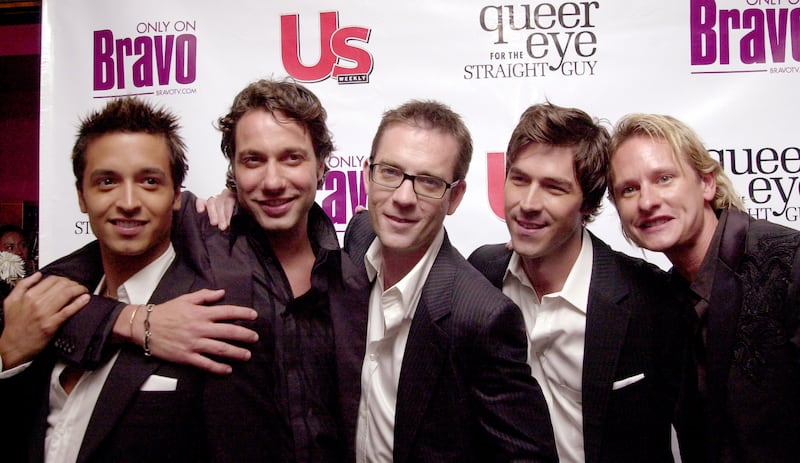 Cast of "Queer Eye For The Straight Guy" Jai Rodriguez, Thom Filicia, Ted Allen, Kyan Douglas and Carson Kressley