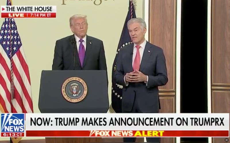 Trump announced the government website TrumpRX beside Oz on Thursday night. Fox News cut away from the event after Trump had delivered the bulk of his comments.