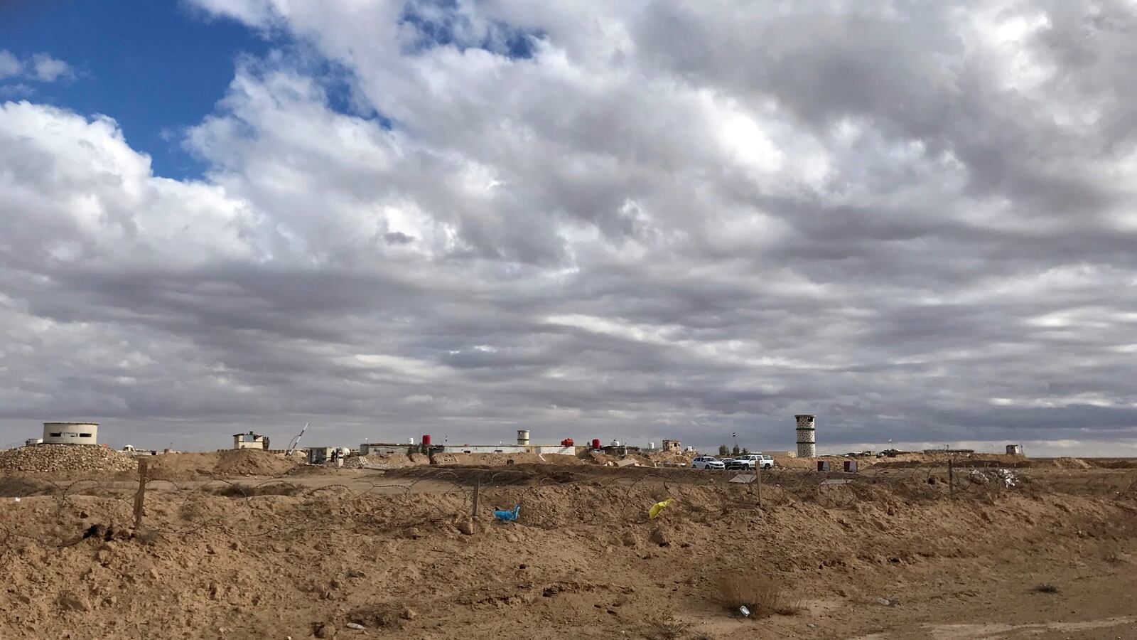 Iraqi military border outpost along the frontier with eastern Syria