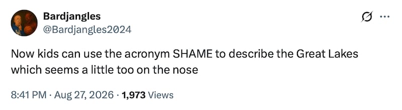 Several X users suggested a better acronym: "SHAME."