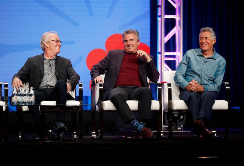 Cast members from "The Brady Bunch" Mike Lookinland, Christopher Knight and Barry Williams