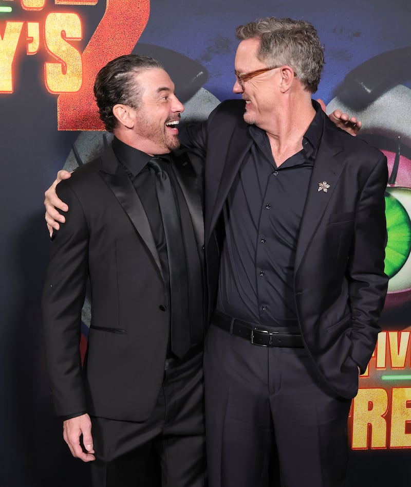 Skeet Ulrich (L) and Matthew Lillard at the premiere of Five Nights At Freddy's 2.