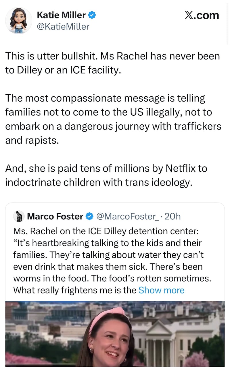 katie miller ms rachel x