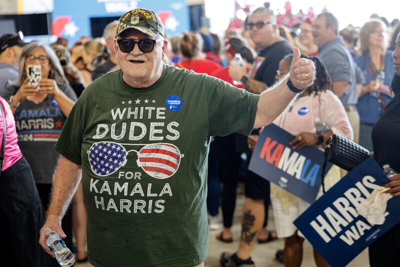 White dudes for Kamala Harris supporter