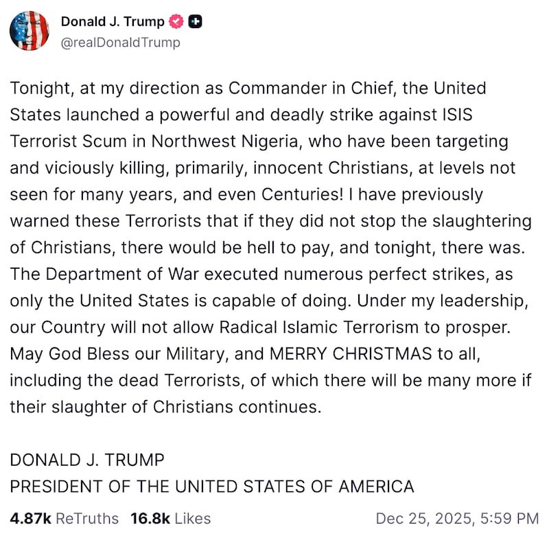 Donald Trump truth social