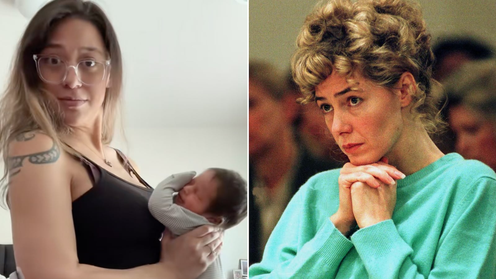 Audrey Fualaau with baby and Mary Kay Letourneau