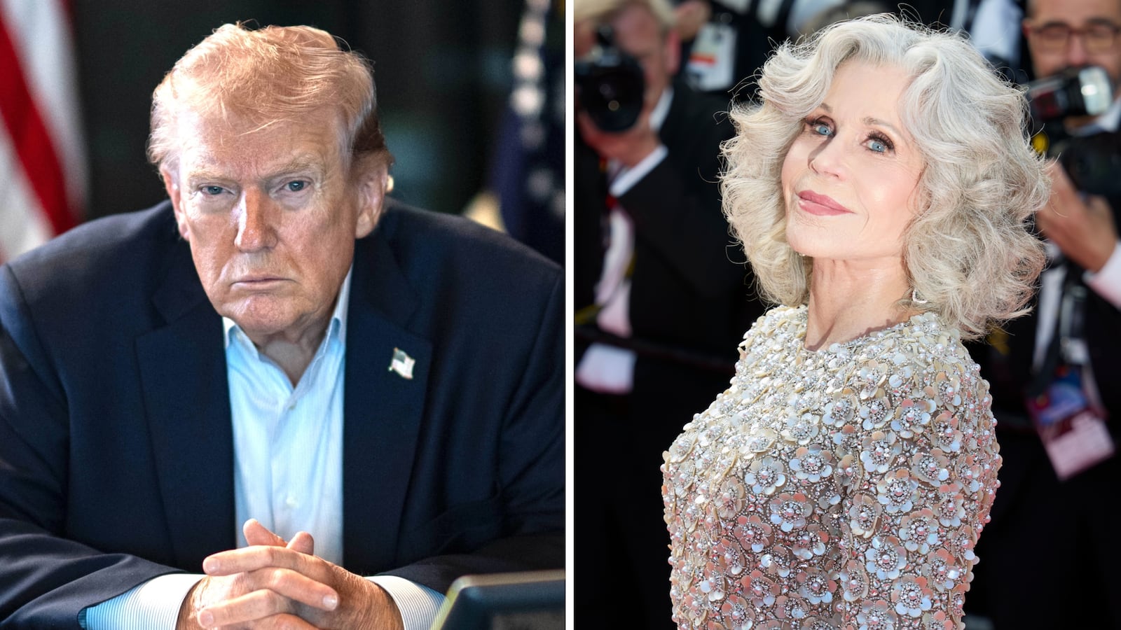 Donald Trump and Jane Fonda