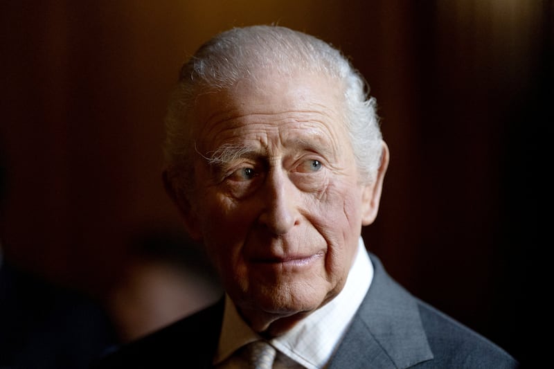 King Charles during a reception at the Palace of Holyroodhouse in Edinburgh, Scotland, on January 19, 2026.