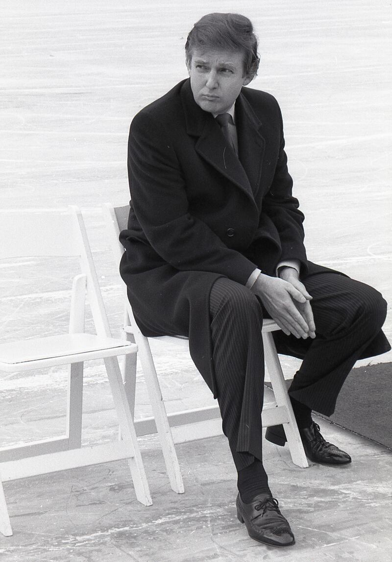 Donald Trump attends the opening of the restored Wollman Rink in Central park in November 1987.