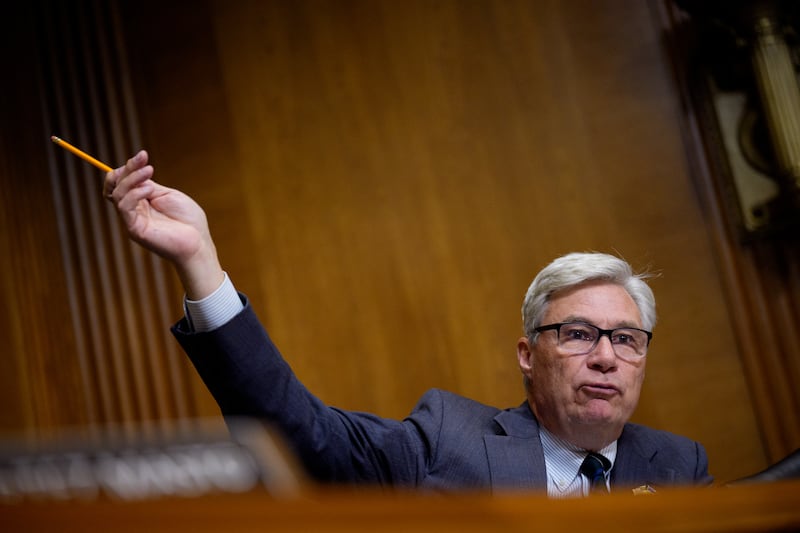 Sen. Sheldon Whitehouse (D-RI) speaks as Health and Human Services Secretary Robert Kennedy Jr. appears before a Senate Finance Committee hearing at the Dirksen Senate Office Building on September 04, 2025 in Washington, DC.