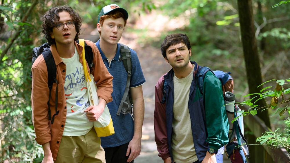 Photo still of Martin Herlihy as Martin, Ben Marshall as Ben, John Higgins as John in 'Please Don't Destroy' movie