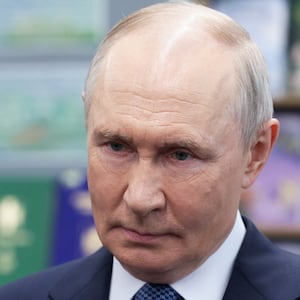Russian President Vladimir Putin attends a meeting