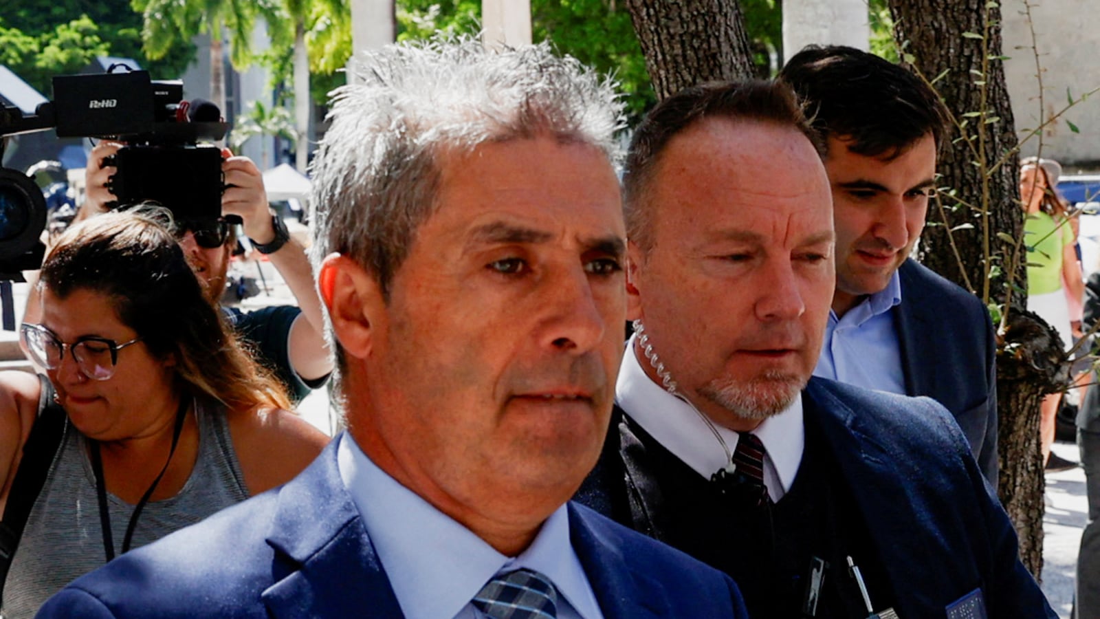 View of the federal court as Carlos De Oliveira, the property manager of former U.S. President Donald Trump's Mar-a-Lago estate, leaves, in Miami, Florida, U.S. July 31, 2023.