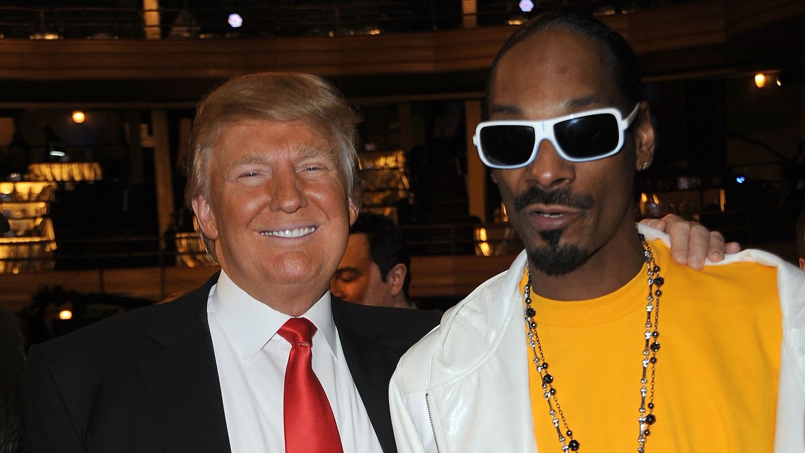 NEW YORK, NY - MARCH 09: Donald Trump and Snoop Dogg attend the COMEDY CENTRAL Roast of Donald Trump at the Hammerstein Ballroom on March 9, 2011 in New York City. (Photo by Jeff Kravitz/FilmMagic)