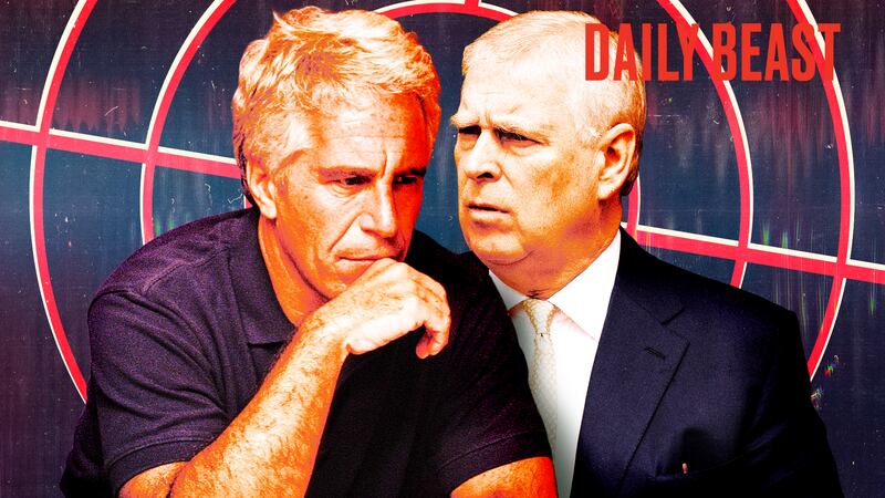 A photo illustration of Jeffrey Epstein and Prince Andrew for the podcast.