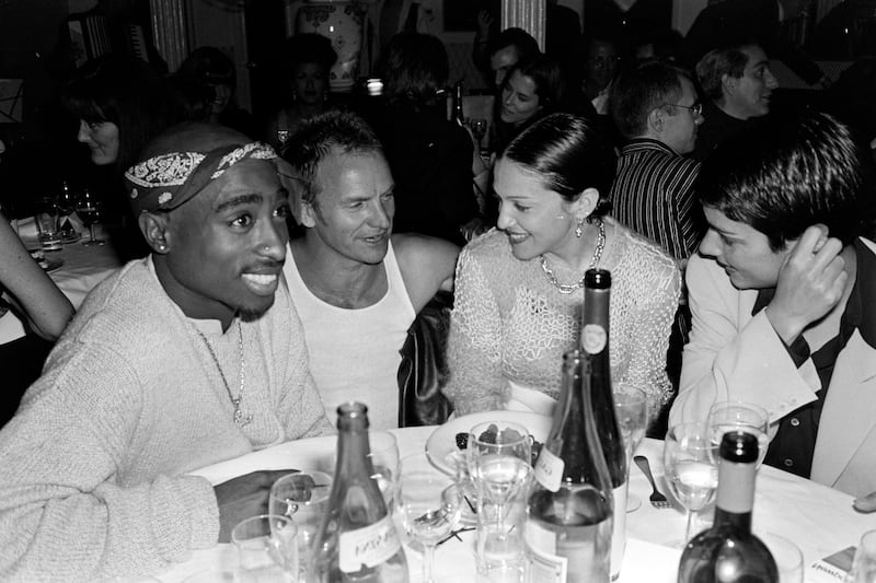 Tupac Shakur, Sting, Madonna, and Ingrid Casares