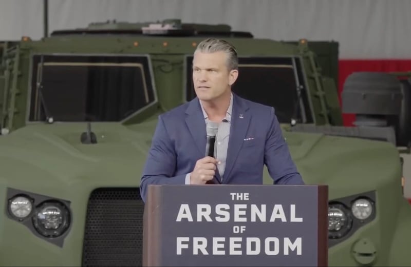 Pete Hegseth met with part of the arsenal of freedom —defense industry workers in Oshkosh, Wisconsin.
