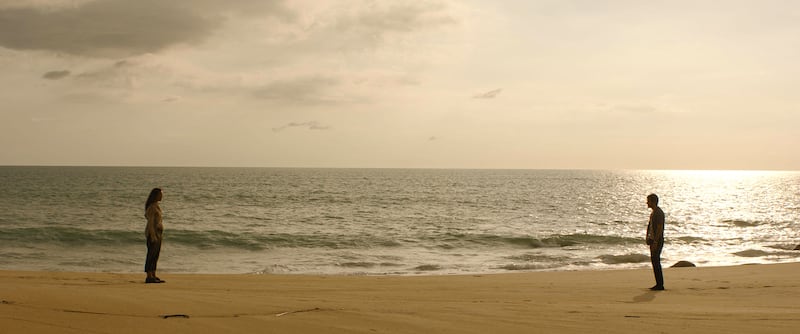 Rachel McAdams and Dylan O'Brien in Send Help.