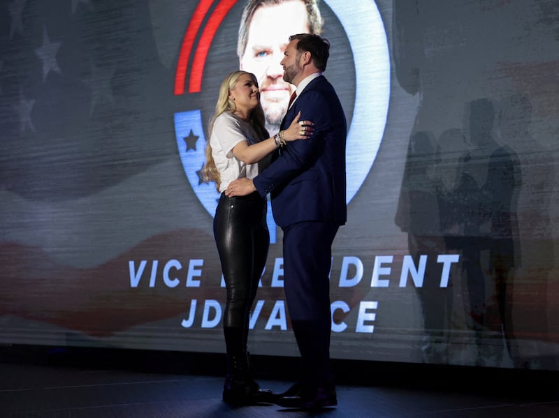 Erika and JD hugging