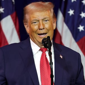 President Donald Trump addresses a House Republican retreat at The John F. Kennedy Center for the Performing Arts on January 06, 2026 in Washington, DC.