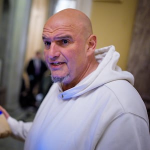 Democratic Sen. John Fetterman was hospitalized after falling near his home in Pennsylvania.