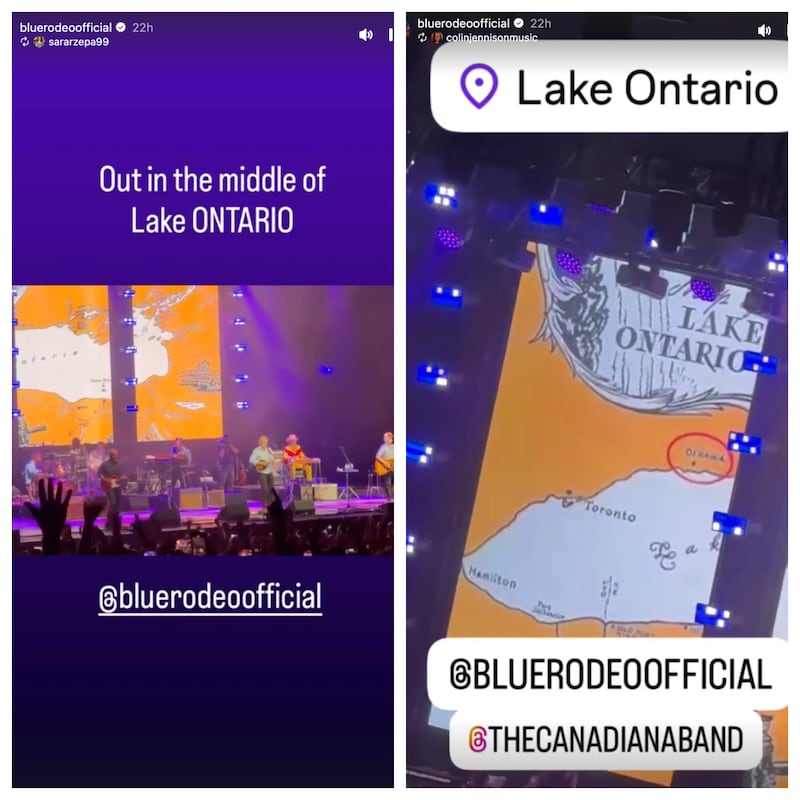 Fans share videos of Blue Rodeo's mention of Lake Ontario online.