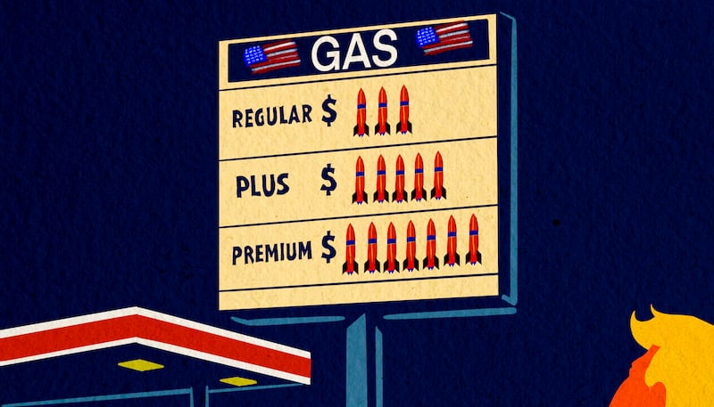 Gas Station prices illustraton