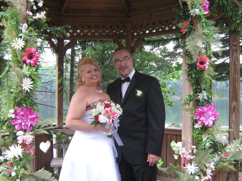 Sandra Hafraoui and Abdellatif Hafraoui seen on their wedding day.