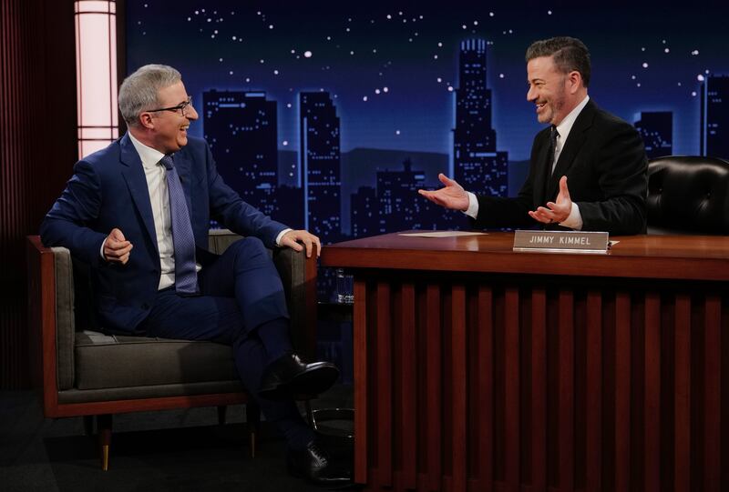 Jimmy Kimmel and John Oliver