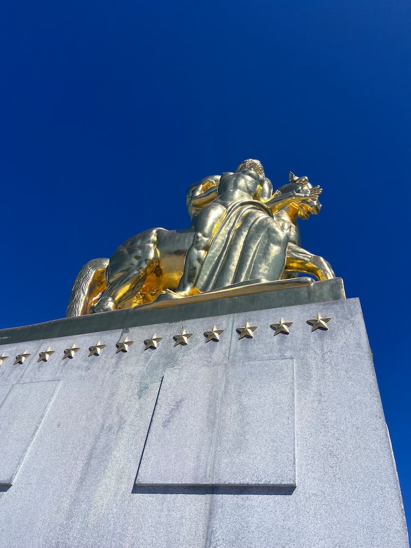 Trump wanted the statues revamped in 24-karat gold.