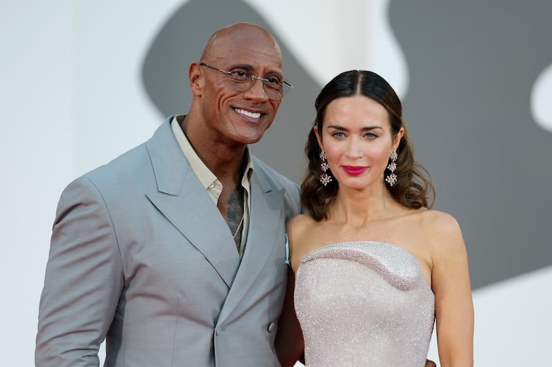 Dwayne Johnson and Emily Blunt